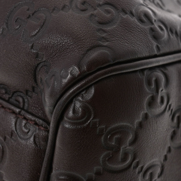 Gucci Guccisima Sookie Brown Gold Hardware Leather Women's Handbag - Picture 9 of 12